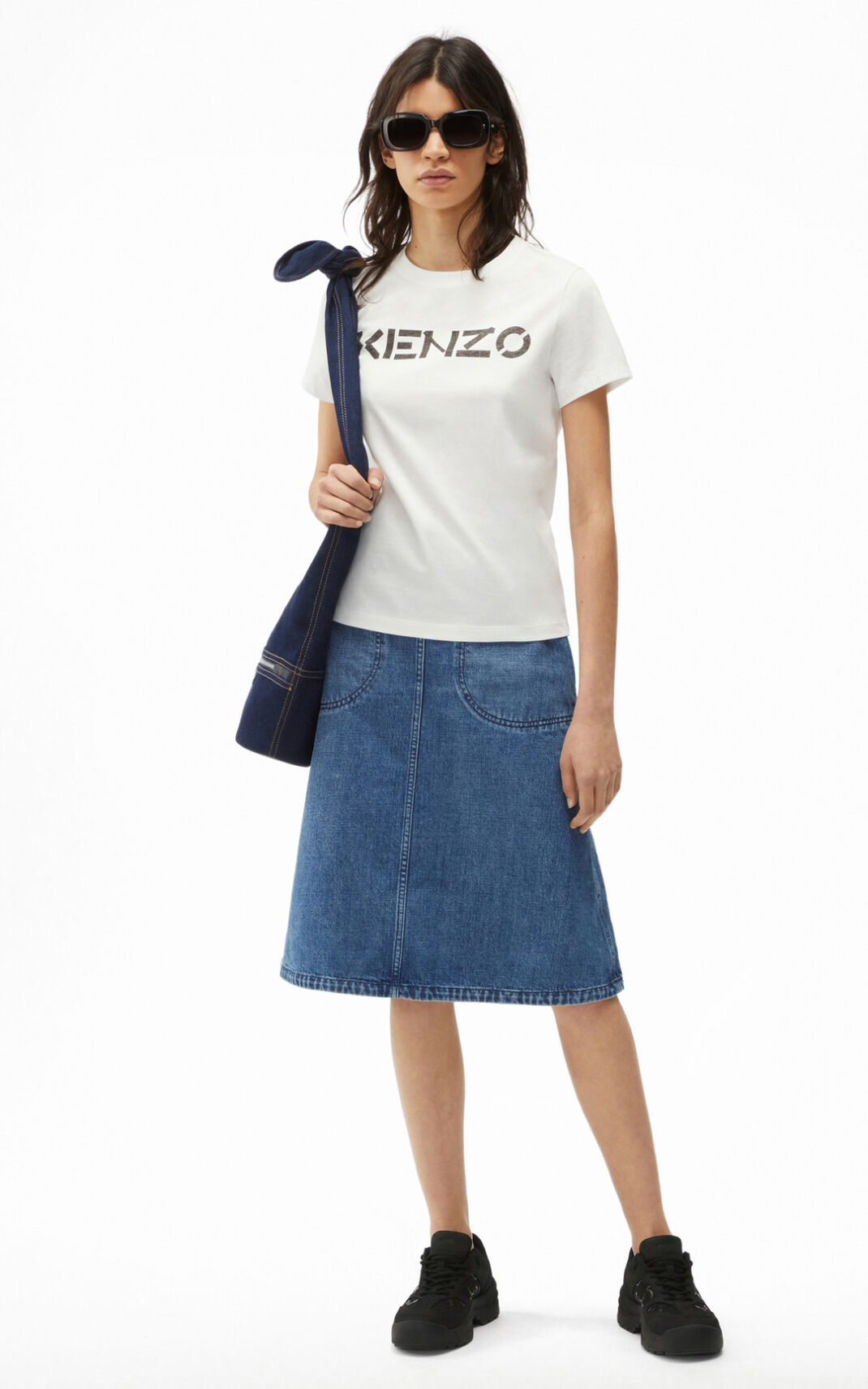 Camiseta Kenzo Logo Feminino - Branco | 563HGSVFD